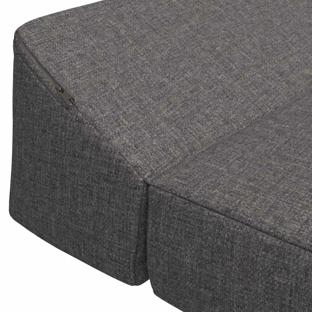 Divano Letto Pieghevole Grigio Chiaro 120 x 60 x 49 cm Tessuto