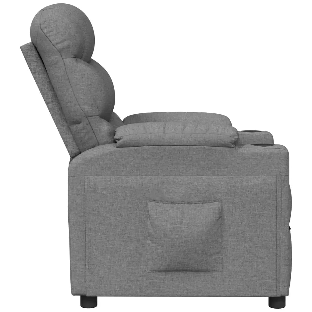 Poltrona Reclinabile in Tessuto Grigio Chiaro 348070
