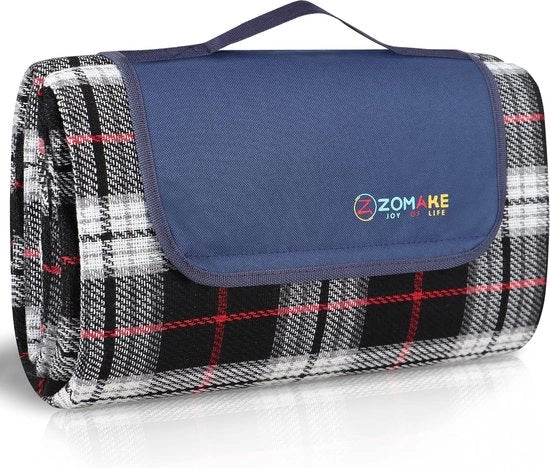 Pavillone da picnic acqua resistente 200 x 150, coperta da picnic isolata con rivestimento in alluminio lavabile per campeggio, tenda da picnic XL a scacchiera con maniglia portatile