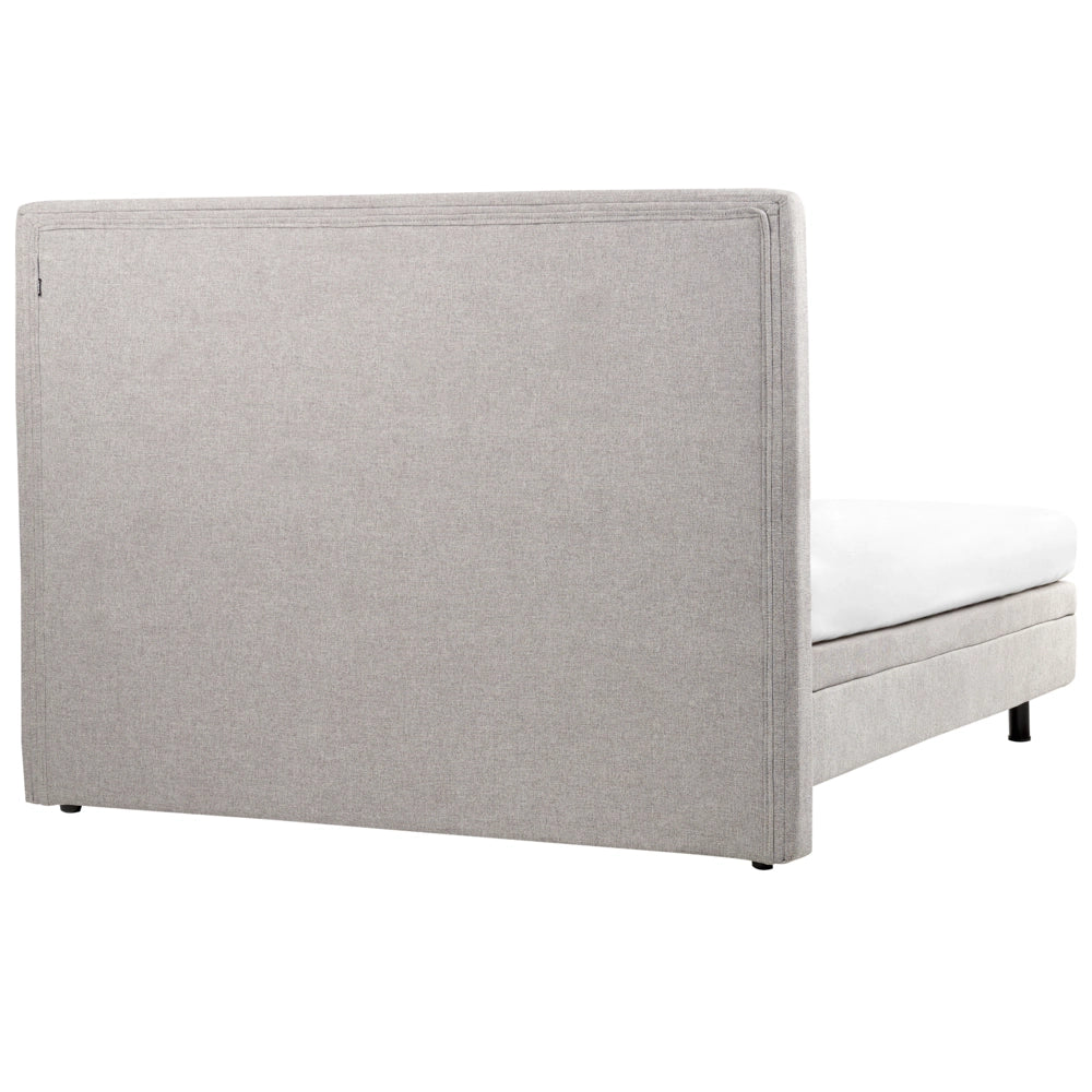 Letto Tessuto Grigio Chiaro Elettrico Regolabile con Telecomando 160 x 200 cm