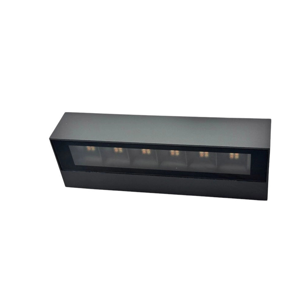 Trade Shop - Applique Led Da Esterno A Doppia Emissione 14 Watt Cct 3 Tonalità Di Luce Ip65 176-3c - Grigio
