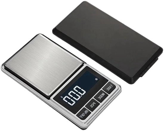 Bilancia Elettronica - Mini Bilancia - Pesi Gioielli - Precisione 0.01g - Capacità 500g - Argento