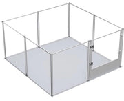 Cassa per Animali da Compagnia - 6 Pannelli - Gabbia Spaziosa per Piccoli Animali - Dimensione L - 132x132x80.5cm