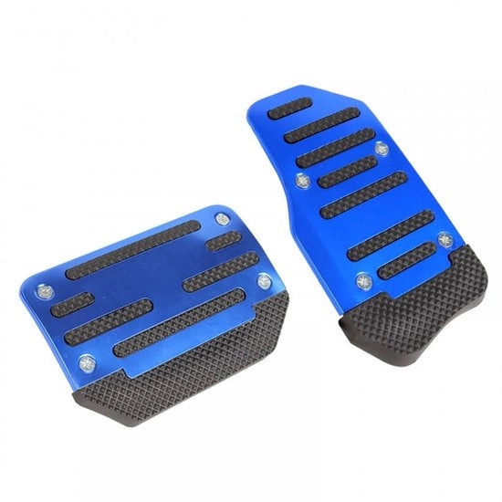 Copricapote Pedali in Lega di Alluminio - 2 Pezzi - Antiscivolo - Installazione Facile - Adatto per Veicoli Automobili - Dimensioni 8,5 x 13 cm / 8 x 16 cm - Copricapote Pedali