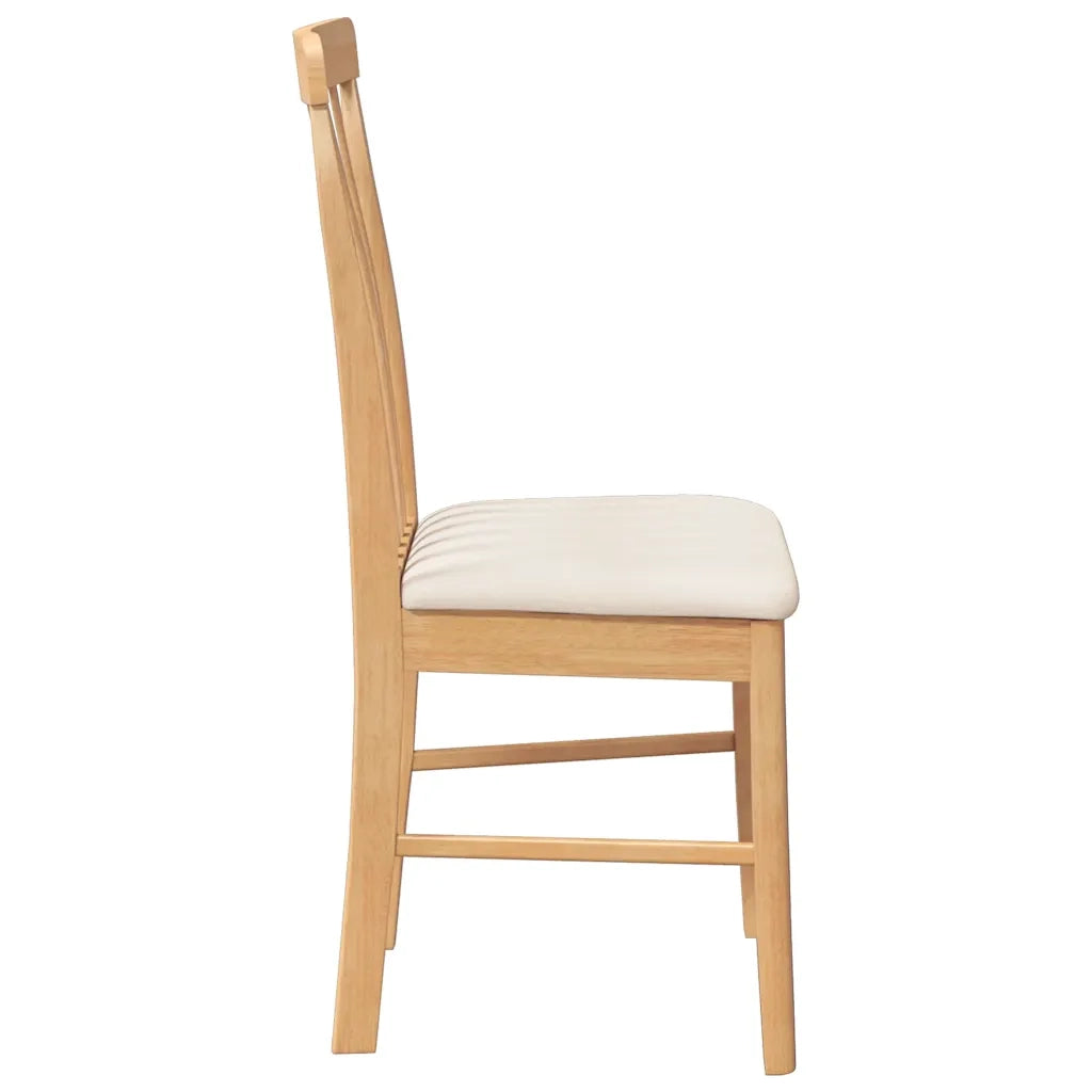 Sedie da Pranzo con Cuscini 2 pz in Legno Massello di Hevea 4102501