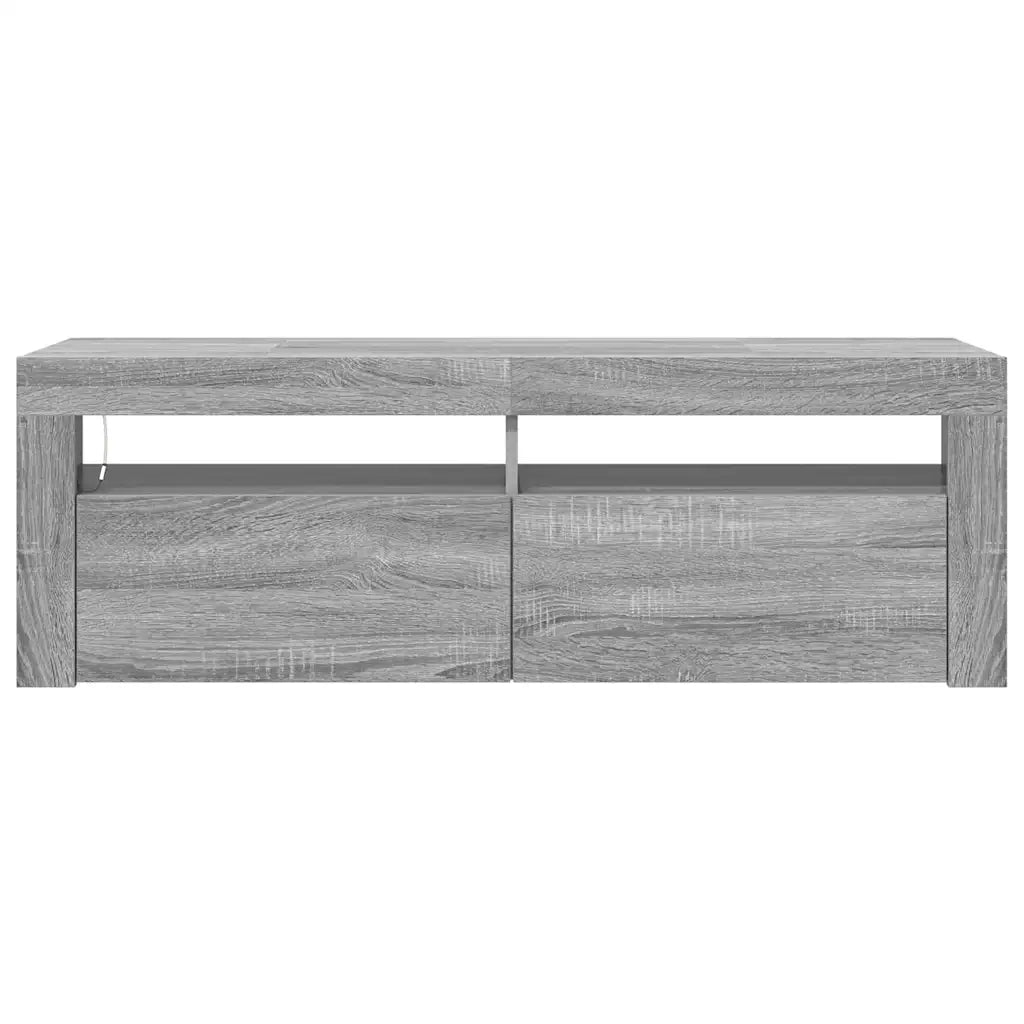 Mobile Porta TV con Luci LED Grigio Sonoma 120x35x40 cmcm 815688