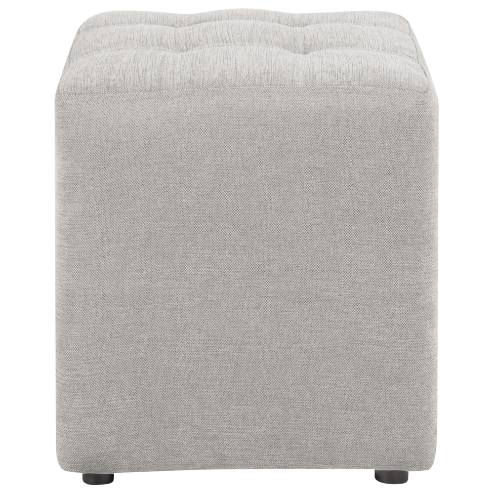 Poggiapiedi in Tessuto Grigio Chiaro Quadrato 37 x 37 cm