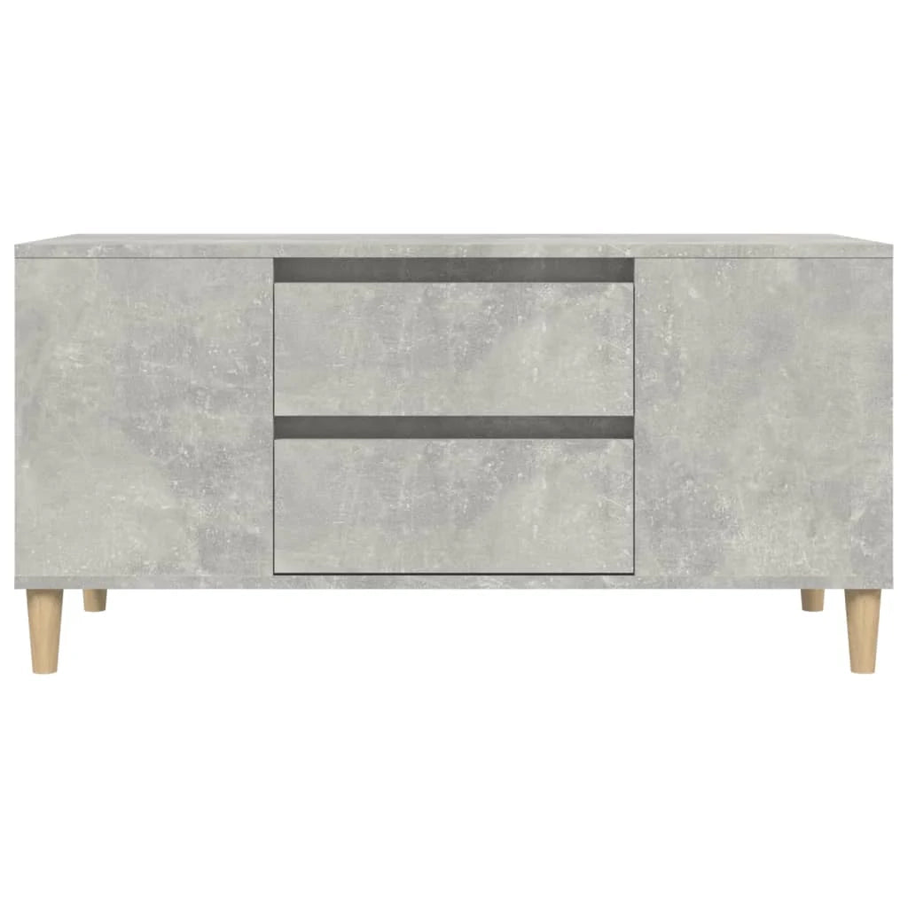 Mobile TV multimediale scaffale TV credenza mobile TV sala da pranzo soggiorno camera da letto 102 x 44,5 x 50 cm legno ingegnerizzato grigio 02_0025621