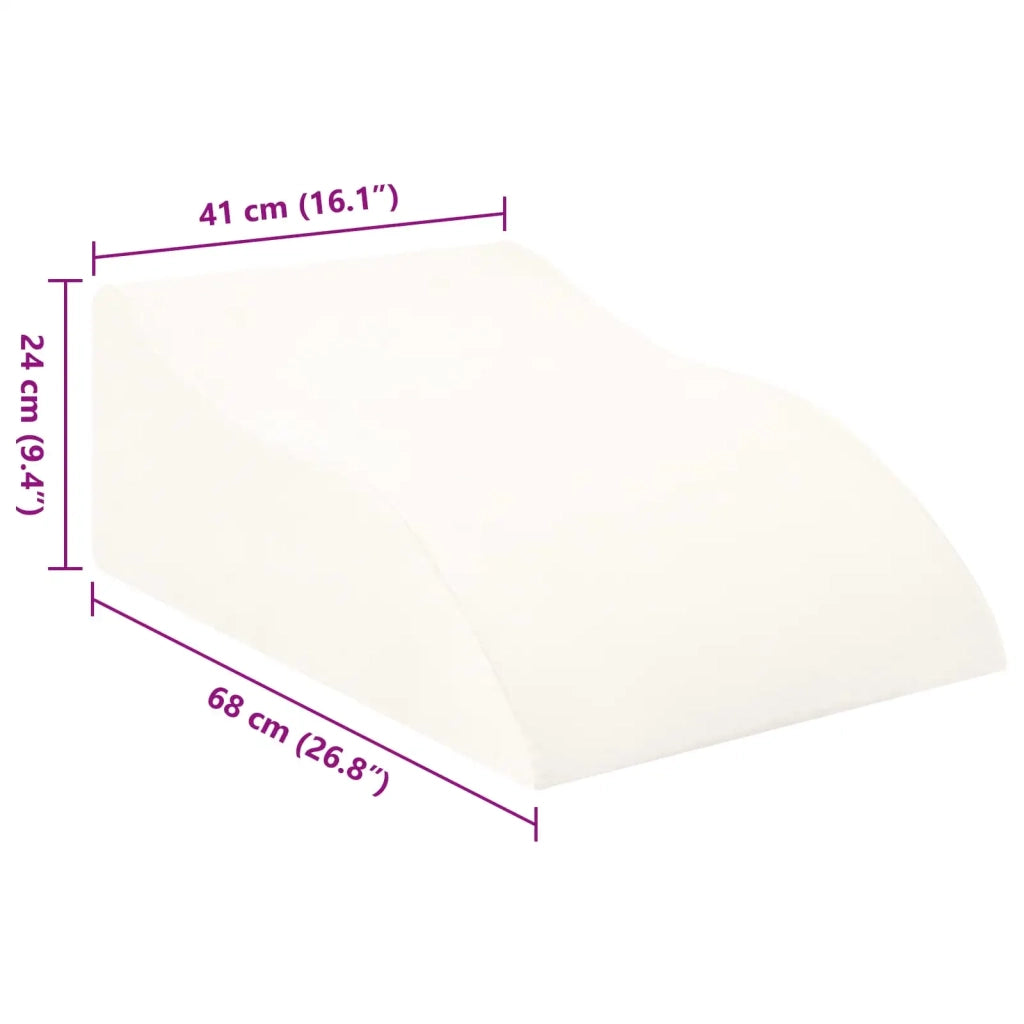 Cuscino per Gambe Bianco 68 x 41 x 24 cm Schiuma PU CFW9127785