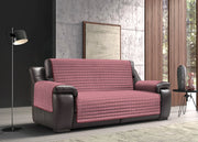 Copridivano Antimacchia Impermeabile Trapuntato Modello Olimpo Colore Bordeaux - 2 Posti - Bordeaux