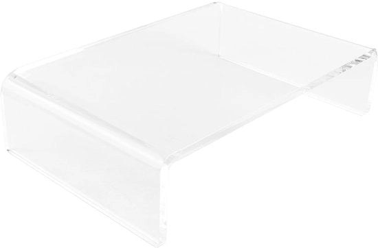 Sostegno per Monitor in Acrilico - Stand per Laptop e Monitor - Scaffale Multifunzionale - Sostegno per Scrivania - Materiale Duraturo - Struttura Stabile - Stand per Laptop