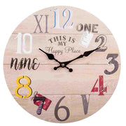 Orologio da parete in legno marrone d34x2h