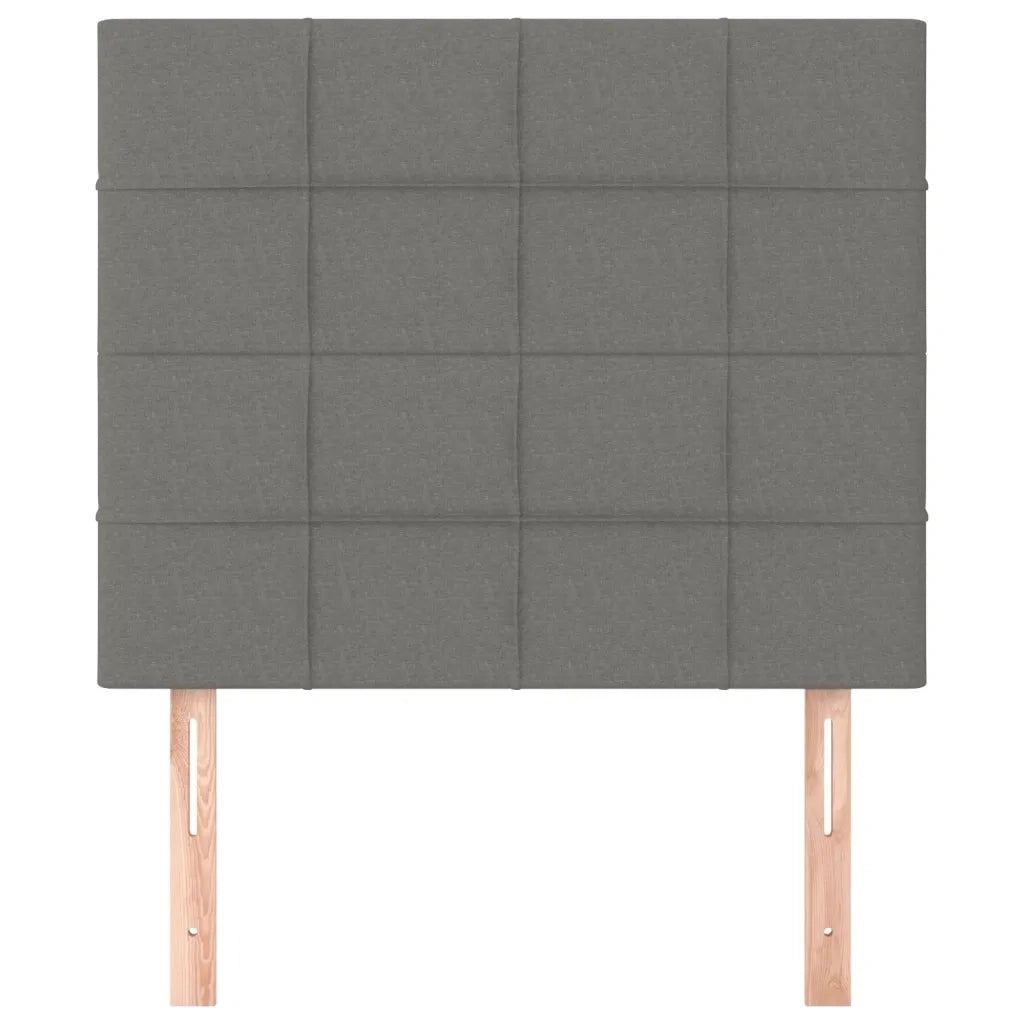 Testiera-Testata Decorativa Grigio Scuro 80x5x118/128 cm Tessuto 114045