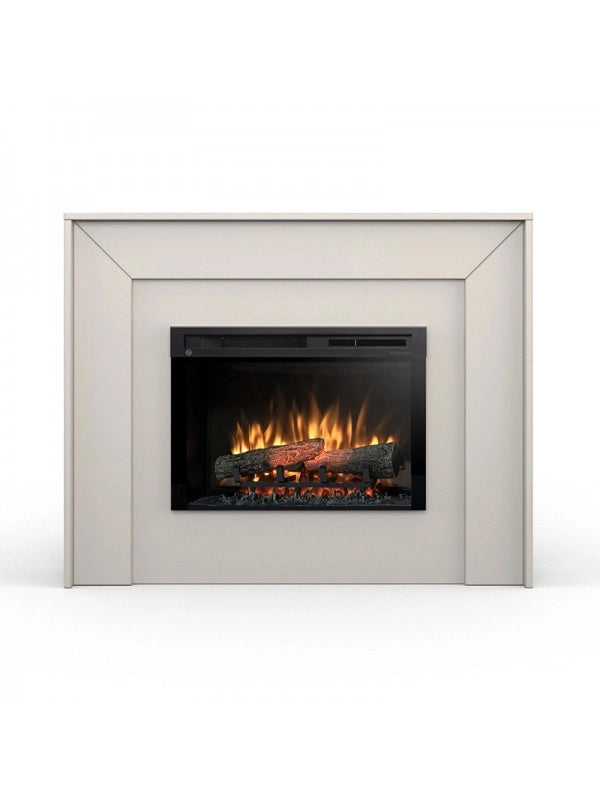 Camino Elettrico Riscaldante Da Pavimento Autoportante a LED - ZUNI 26" - 120,2 x 96 x 27,5  - Cashmere