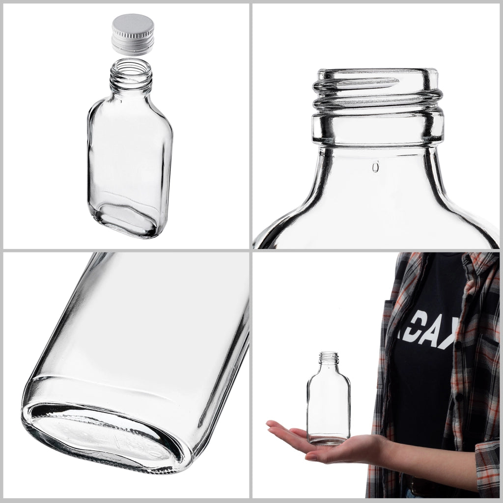 KADAX Flacone Flask 100ml Con Tappo Bianco 50pz.