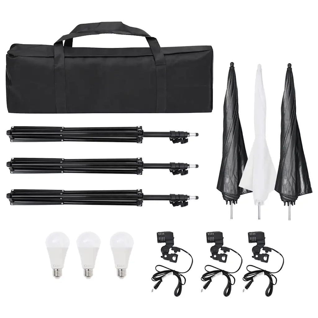 Kit per Studio Fotografico con Set Luci, Fondale e Riflettore 3094727