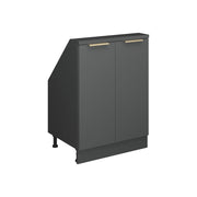 Mobile sottotetto Rion Antracite-oro/Antracite 60 x 83.8 cm con 2 porte Vicco