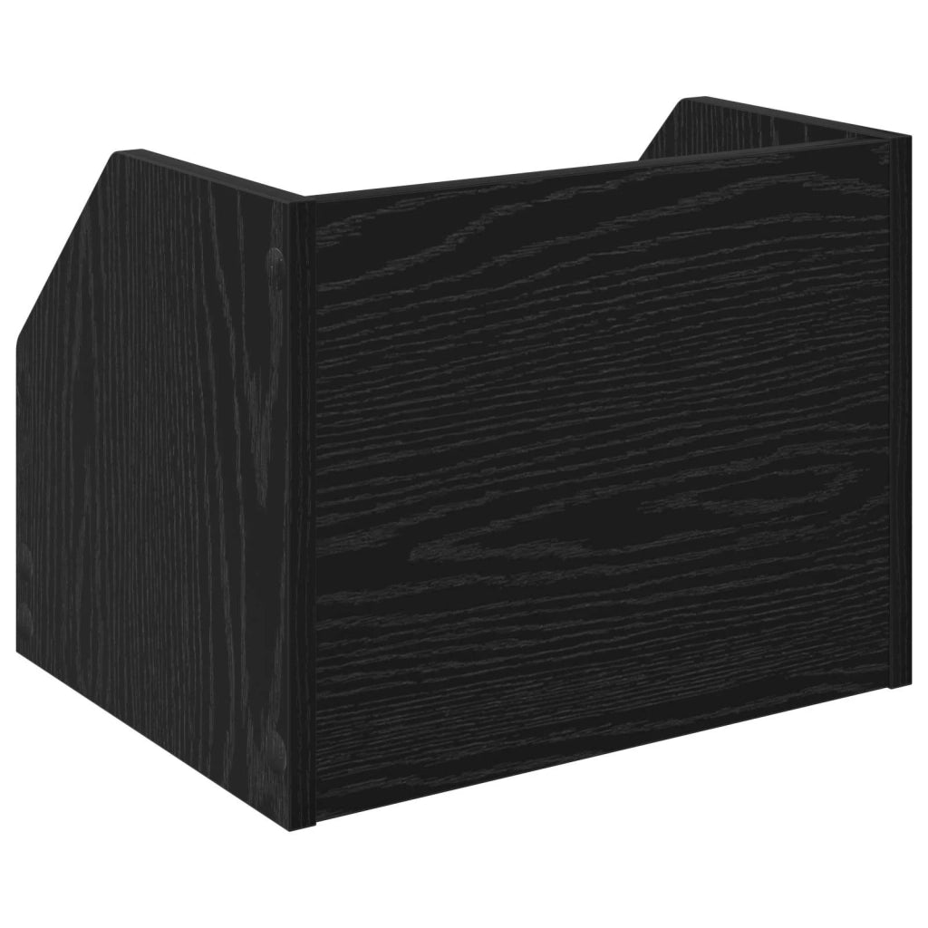 Scatola per album in vinile Rovere Nero 38 x 30 x 29 cm 8012812