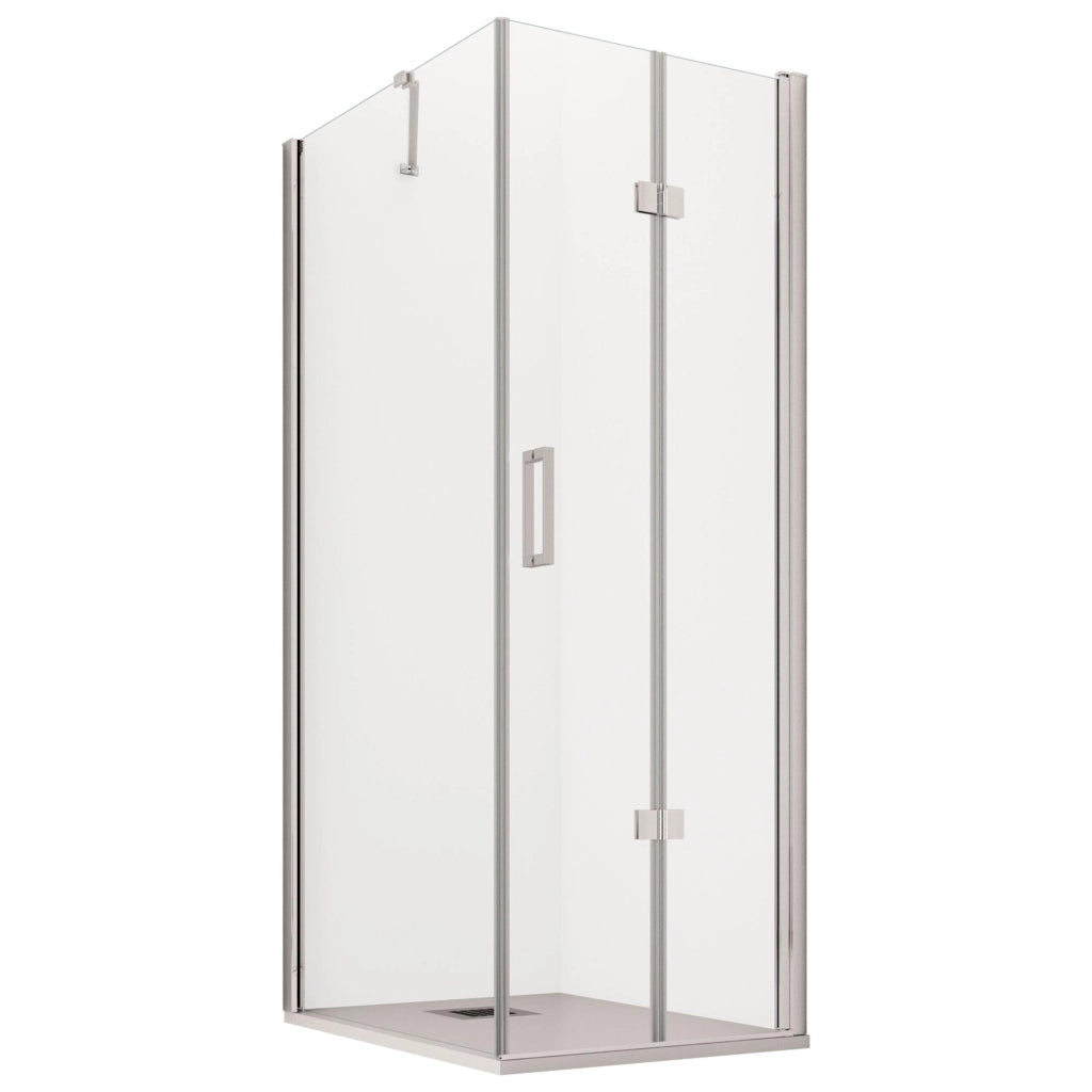 Box Doccia Angolare 100x70 cm 1 Anta a Libro in Cristallo Trasparente 6mm H195 Bonussi Eloisa