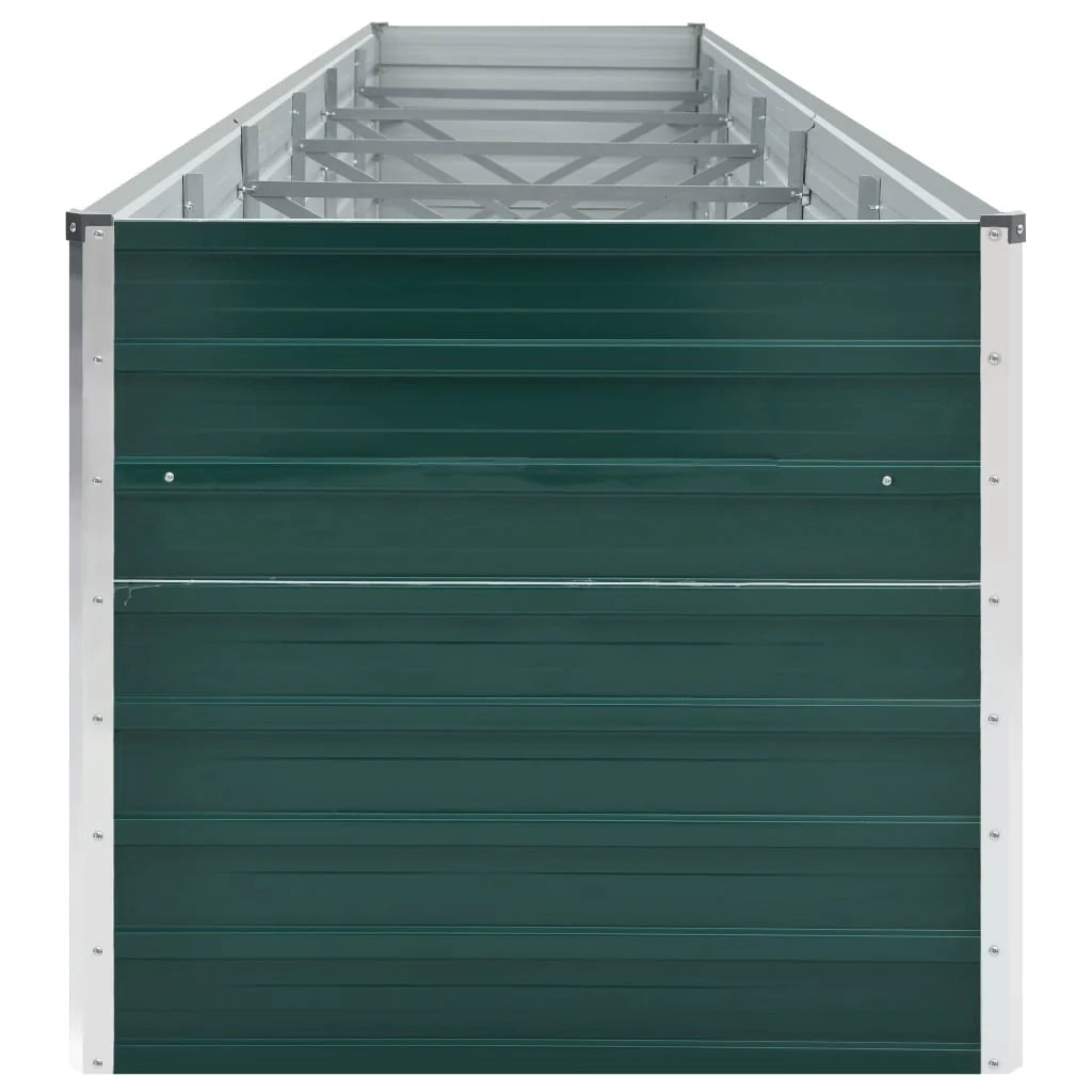 Fioriera rialzata per piante e fiori acciaio zincato 480 x 80 x 45 cm verde 02_0001125