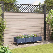 Vaso da Giardino con Ruote Blu Grigio 120 x 40 x 33 cm PP 3423043