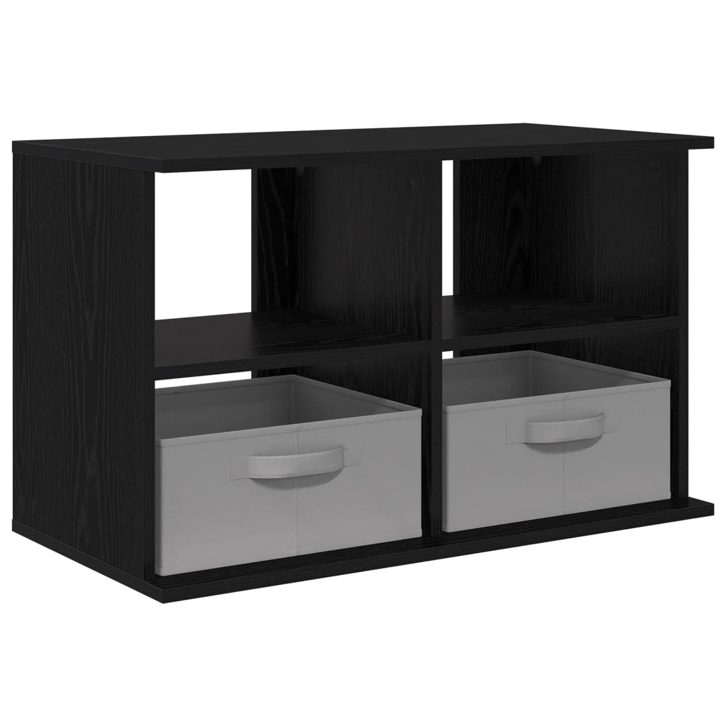 Supporto TV con cassetto Rovere Nero 79 x 40 x 48 cm