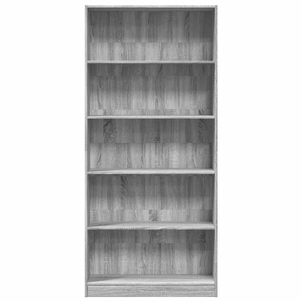 Libreria Grigio Sonoma 80x24x176 cm in Legno Multistrato 857858