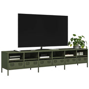 Mobile TV Verde Oliva 202x39x43,5 cm Acciaio Laminato a Freddo 3307159