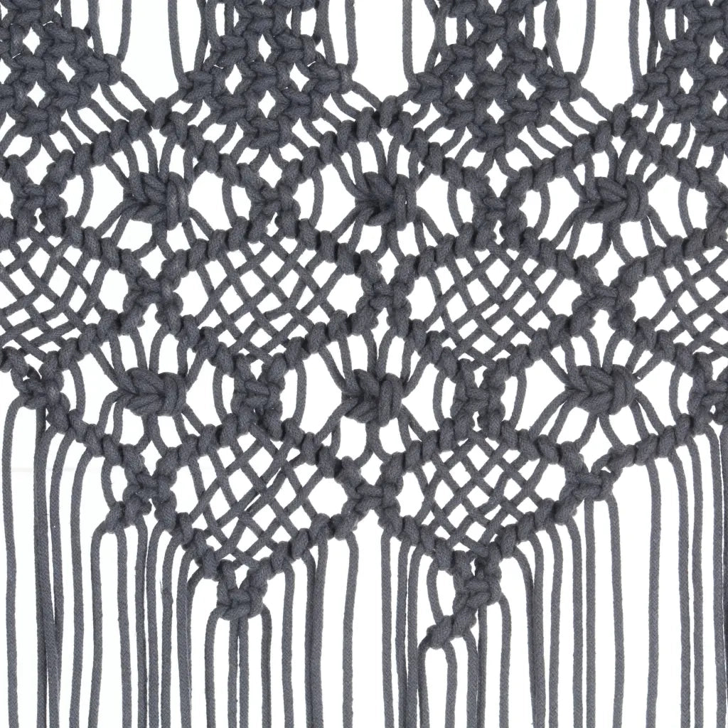 Tenda Macramè Antracite 140x240 cm in Cotone 323995