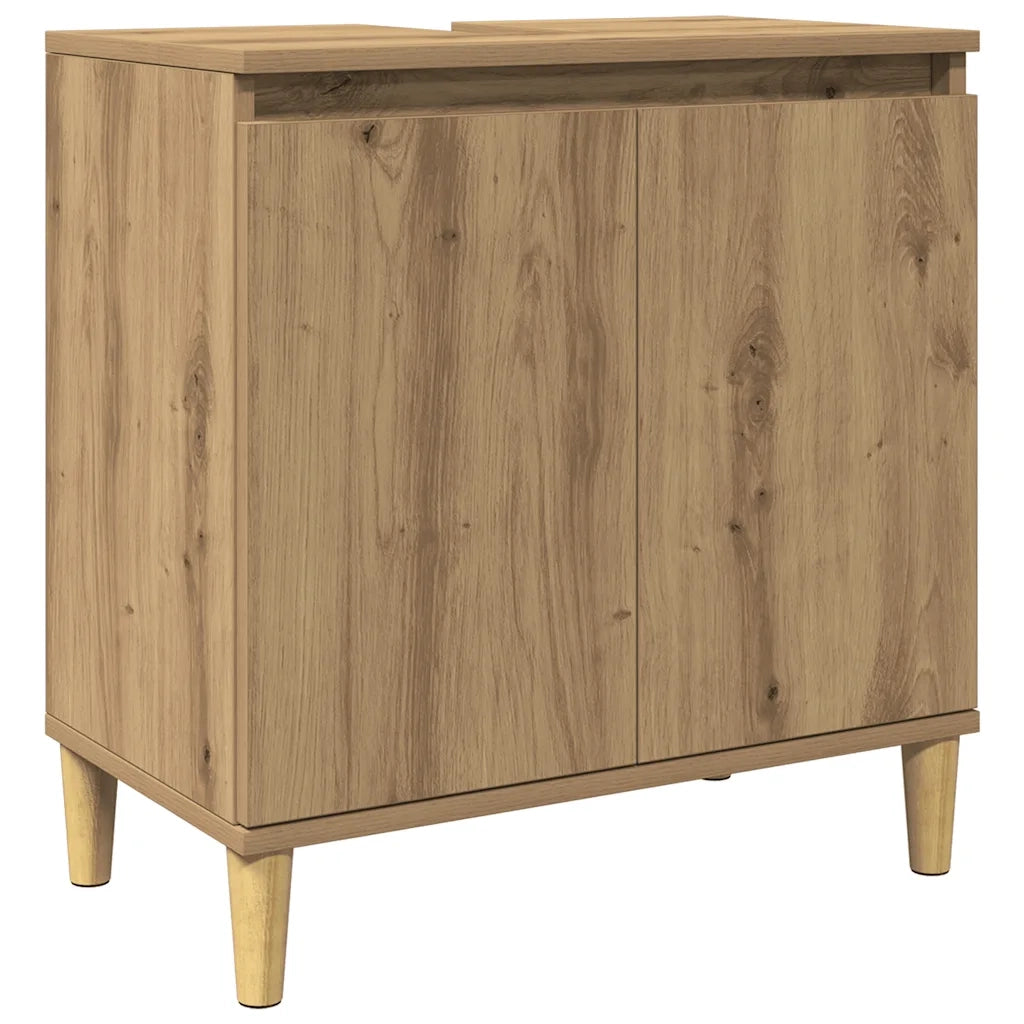 vidaXL Mobile Lavabo Rovere Artigianale 58x33x60 cm Legno Multistrato