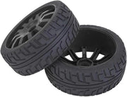 Rubberband - cerchi in gomma neri per auto RC - ammortizzazione forte - 2 pezzi