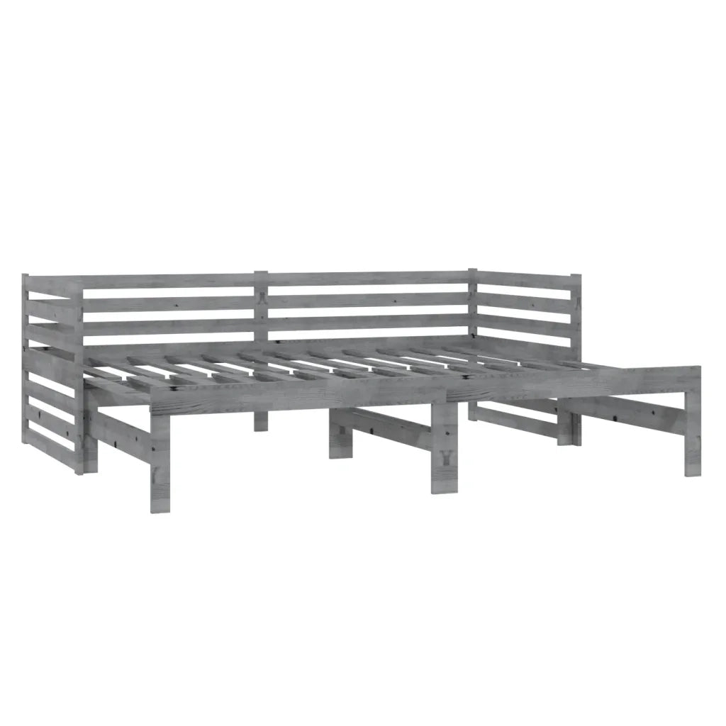 Dormeuse Estraibile Grigia in Massello di Pino 2x(90x200) cm 806967