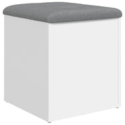 Panca contenitore bianca 42x42x45 cm in legno ingegnerizzato
