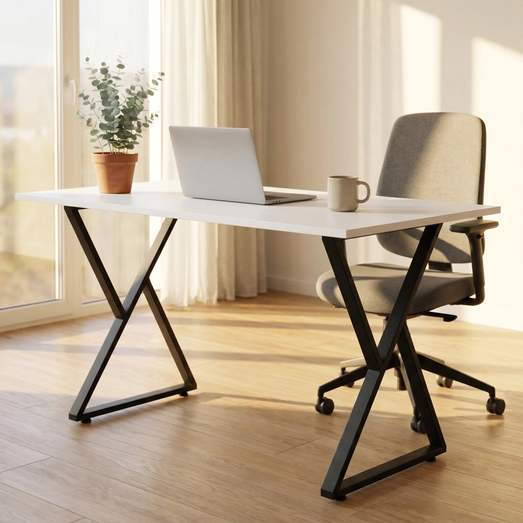 Gambe da Tavolo in Acciaio ¨C Zephmum ¨C Nero 60x72 cm