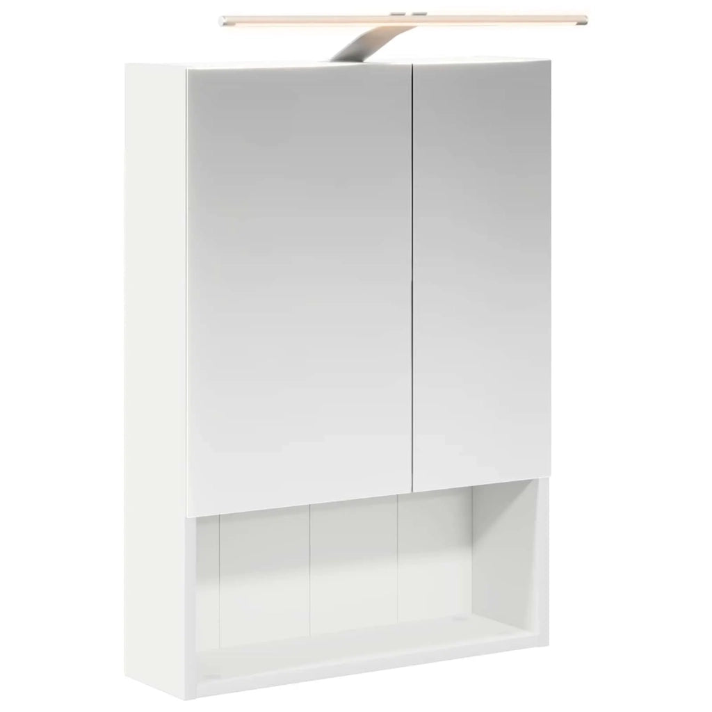 Mobiletto per specchio da bagno Bianco 50 x 14,5 x 70 cm