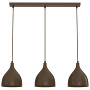 Lampada sospesa a calice 3xE27 marrone Noak classic Luminex
