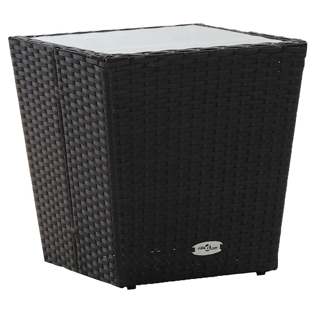 Set Bistro da Giardino 3 pcs Nero polyrattan 3334955