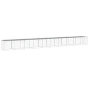 Recinto per pollaio con tetto leggero 1003 x 98 x 90 cm in acciaio zincato grigio 02_0043979