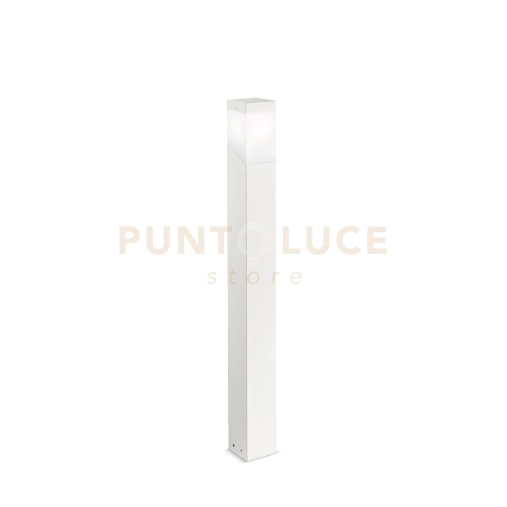 GES601- PALETTO BIANCO 1 LUCE ATTACCO E27 IP44 ALLUMINIO 100CM