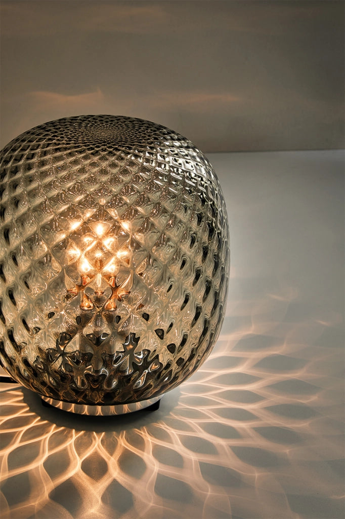 OBAN Sospensione in Vetro Soffiato Bronzo E27 IP20 - Lampada di Design con Diffusore Artigianale - Struttura Elegante per Interni