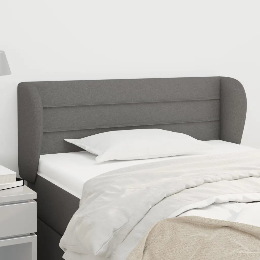 Testiera ad Orecchio Grigio Scuro 93x23x78/88 cm in Tessuto 3117267