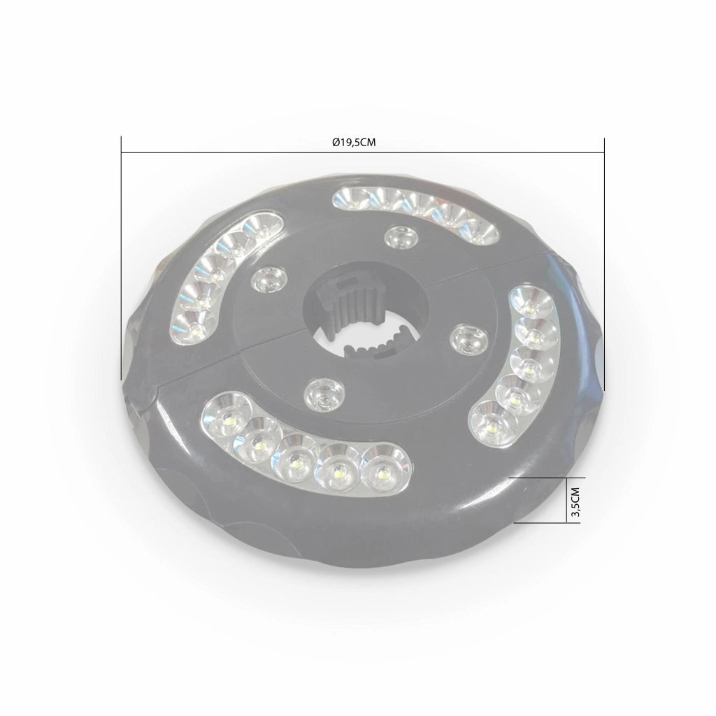 Lampada led per ombrelloni, nero
