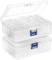 Mini-opbergdozen trasparenti (55 x 55 x 2 cm) - Set di 15 pezzi per gioielli e articoli di artigianato
