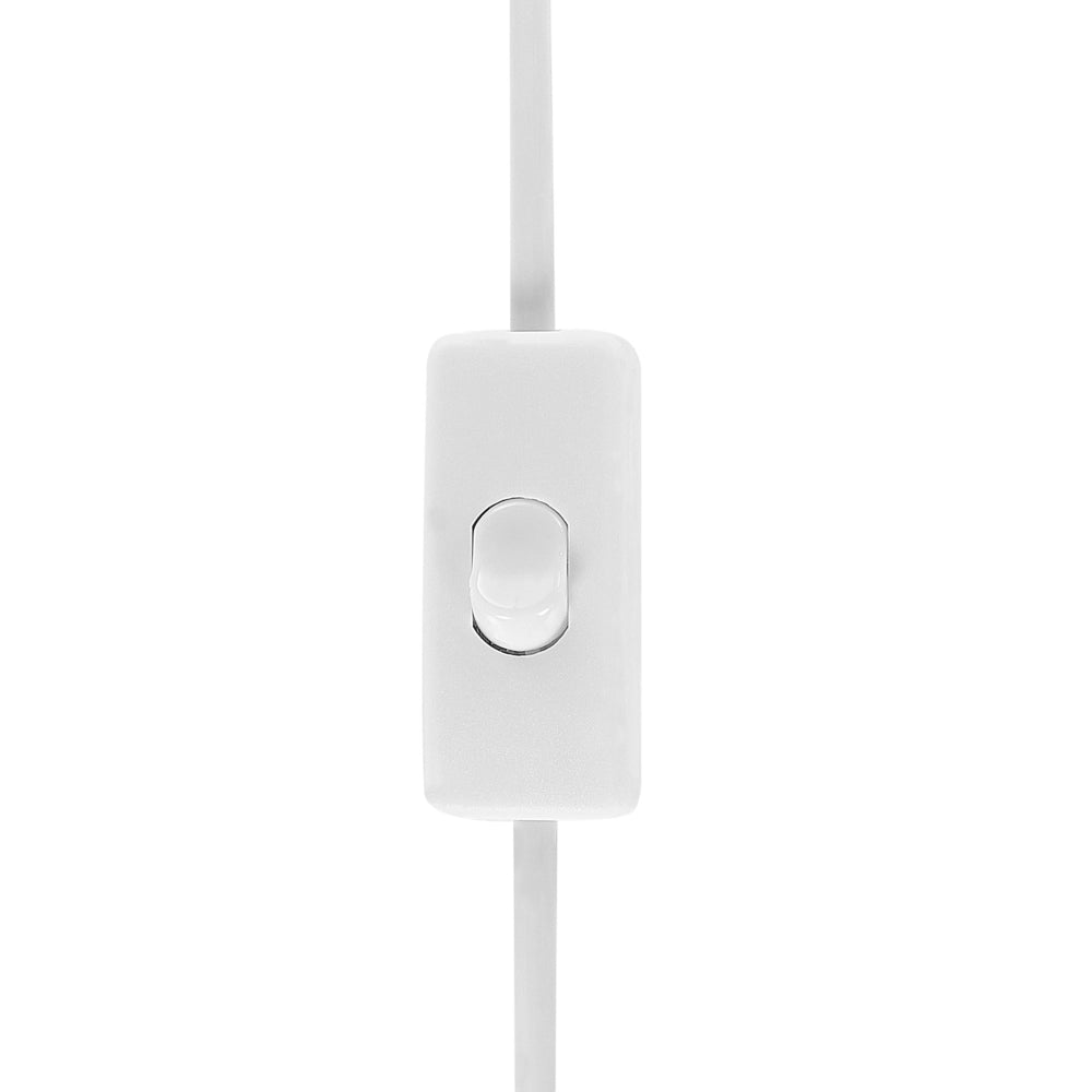 Lampada da Tavolo Crema Base in Ceramica Bianco Tamburo Paralume in Tessuto Casa Luce Design Tradizionale