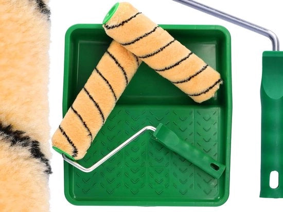 Set di 2 Rotoli di Vernice - Verniciatore Professionale e Contenitore di Vernice - Per Soffitto e Parete - 18cm
