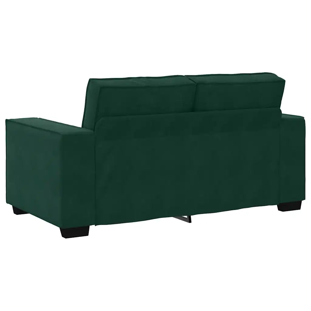 vidaXL Set di Divani 3 pz con Cuscini Verde scuro in Velluto