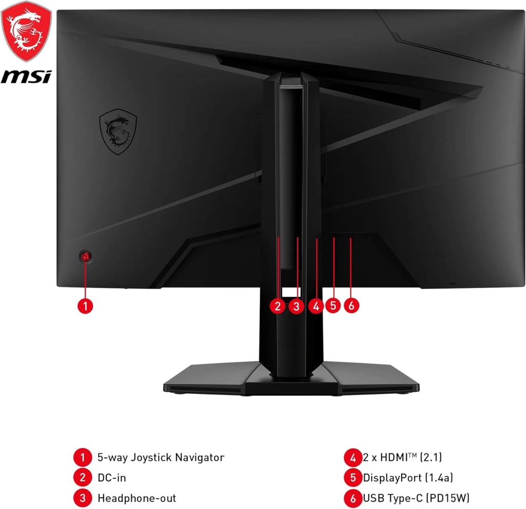 MAG 274UPF E2 Monitor Gaming 27" 4K UHD - Rapid IPS (3840 x 2160), 160Hz / 0,5 ms (GtG), Frameless, Certificazione VESA DisplayHDR 400 - DP, HDMI, USB Type-C