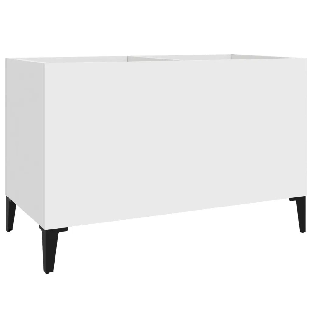 Mobile porta dischi classico e funzionale per soggiorno 74,5 x 38 x 48 cm legno bianco 02_0049207