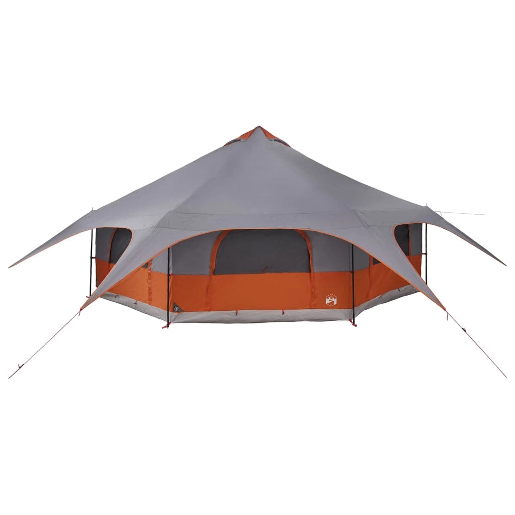 Tenda Familiare Grigio e arancione 18 Persone