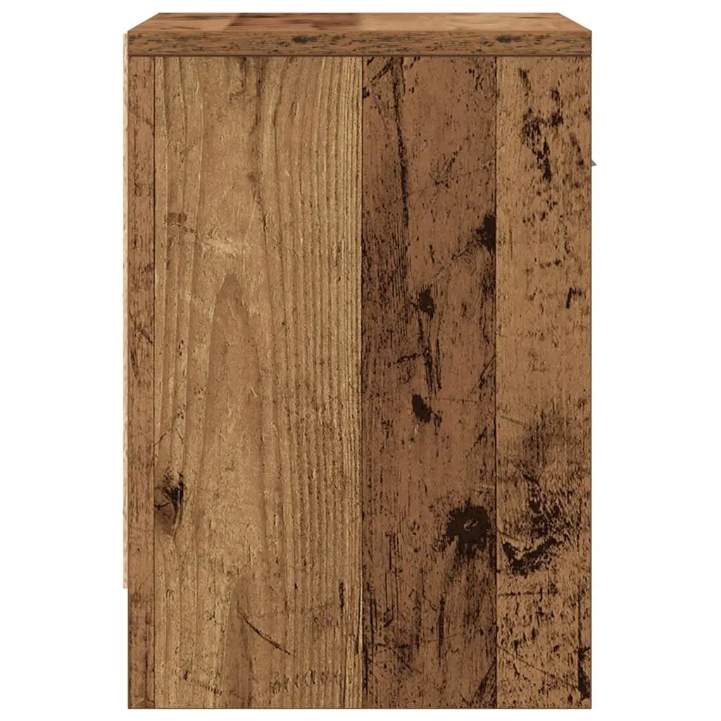 Comodini 2 pz con Cassetto Legno Antico 39x28x41 cm